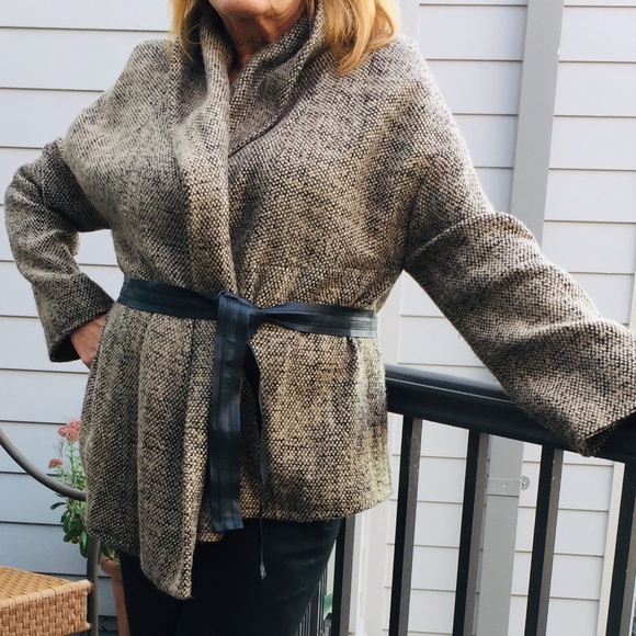 VTG BB Dakota Tweed Belted Blazer Jacket - Picture 2 of 8